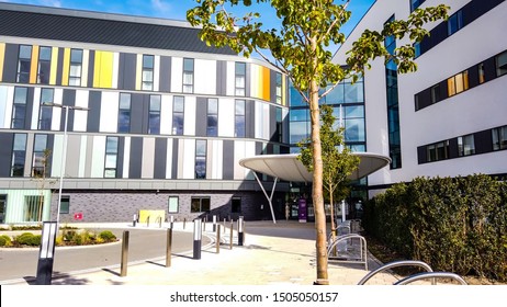 Edinburgh, Scotland; September 8th 2019: The Entrance To The New Royal Hospital For Sick Children And Young People At Little France In Edinburgh. 