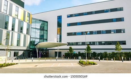 Edinburgh, Scotland; September 8th 2019: The Entrance To The New Royal Hospital For Sick Children And Young People At Little France In Edinburgh. 