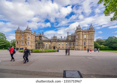 Edinburgh, Scotland / UK - 08 18 2019: Palace Of Holyroodhouse, The Official Royal Residence In Scotland