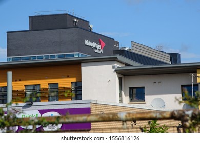 Edinburgh, Scotland / UK - 08 18 2019: Edinburgh Napier University (ENU) Buildings