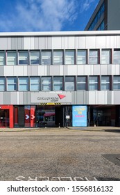 Edinburgh, Scotland / UK - 08 18 2019: Edinburgh Napier University (ENU) Buildings