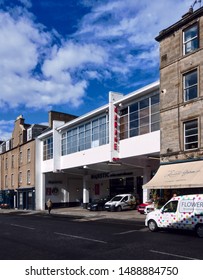 Edinburgh, Scotland / UK - August 16 2017: Causewayside Garage By Basil Spence