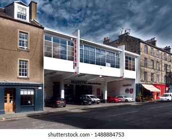 Edinburgh, Scotland / UK - August 16 2017: Causewayside Garage By Basil Spence