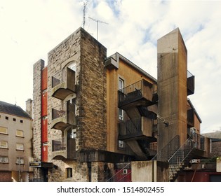 Edinburgh, Scotland / UK - September 24 2019: Housing At Canongate By Basil Spence