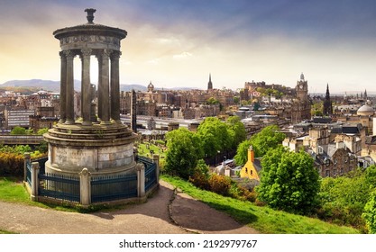 Edinburgh skyline at day from calton hill, Scotland