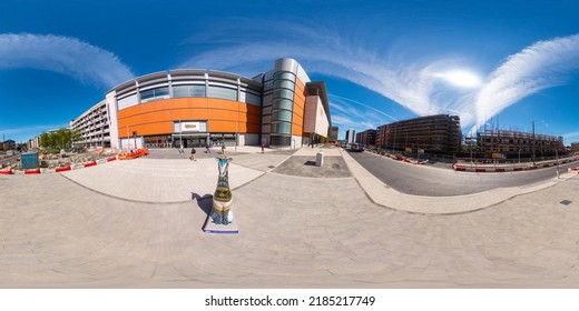 Edinburgh, UK - July 8, 2022: 360 vr photo of Ocean Terminal Mall Edinburgh Scotland UK