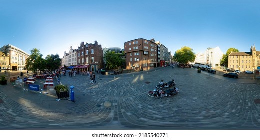 Edinburgh, UK - July 8, 2022: 360 Photo Grassmarket Square
Town Square Edinburgh Scotland UK