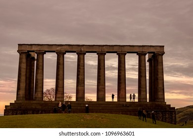 Edinburgh's National Monument atop Calton Hill