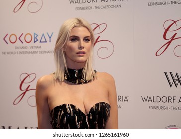 EDINBURGH,UK – MAY 17, 2017: Former Big Brother And Made In Chelsea Celebrity Ashley James On The Red Carpet At The Edinburgh Global Gift Gala, A Charity Dinner Held At The Waldorf Caledonian Hotel