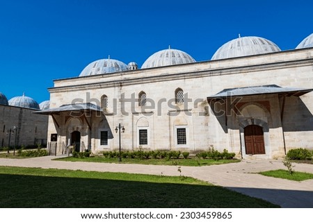 Edirne, Turkey - Sultan Bayezid Health Museum architecture. A famous landmark for tourists in Edirne city, Turkey