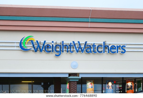 Edison, New Jersey December 16\
2017: Weight Watchers corporate office building. Weight Watchers is\
a company offering weight loss products and\
services.