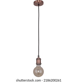 Edison Retro Lamp Isolated On White Background. Pendant Light Isolated On White Background.