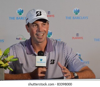 EDISON,NJ-AUGUST 23: Matt Kuchar Answers Questions From The Press At The Barclays 2011 Pre-tournament Press Conference. Edison, NJ, August 23, 2011