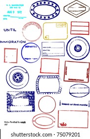 Editable Blank Passport Stamps