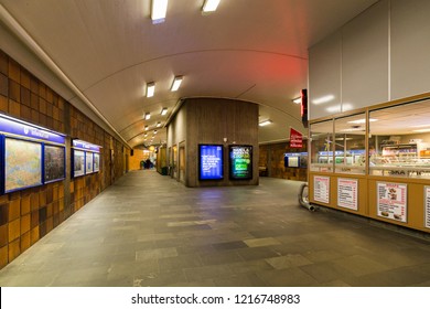 Editor 08.23.2018 Stockholm Sweden, Inside The Metro Station At Gärdet