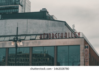 Editorial 29.3.2019 Stockholm Sweden Hötorget Indoor Market Building And The Big Sign Of It