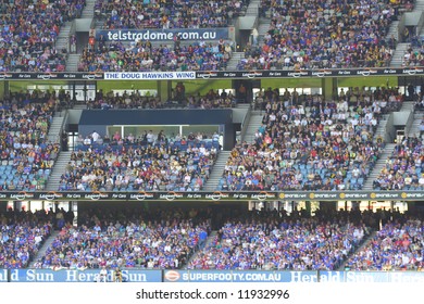 Editorial, Crowd At Australian Rules Football Stadium