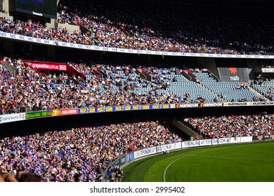 Editorial, Crowd At Australian Rules Football Stadium