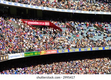 Editorial, Crowd At Australian Rules Football Stadium