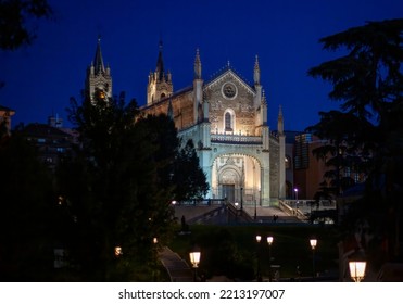 Editorial Malaga, Spain - September 30, 2022: The Church Of Saint Jerome The Royal Near The Prado Museum In Madrid, Spain.
