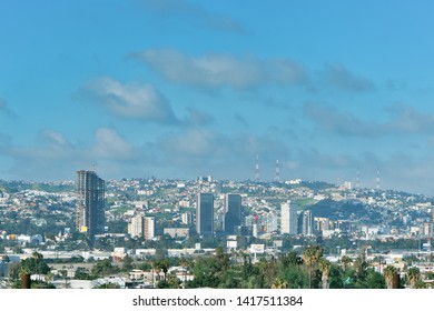 Editorial: March 22, 2019 - The City Of Tijuana, Mexico, Taken From A Hill Overlooking The Buildings And Architecture Of This Mexican Border Town. 