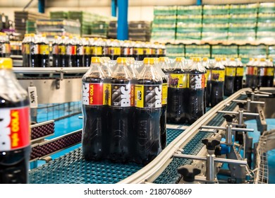 Editorial Photo For Big Cola Factory, Manufacture Steps, Shot Is Selective Focus With Shallow Depth Of Field. Photos Taken At Cairo Egypt On 21 January 2016