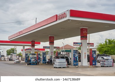 Editorial Use Only; An ESSO Gasoline Station, Taken At Pathumthani, Thailand, In July 2019.                               