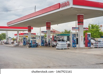 Editorial Use Only; An ESSO Gasoline Station, Taken At Pathumthani, Thailand, In July 2019.                               