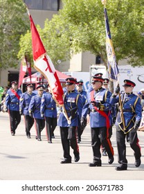 EDMONTON, AB, CANADA-July 18, 2014: Edmonton Police Members As Seen In The K-Days Parade On July 18th, 2014. 