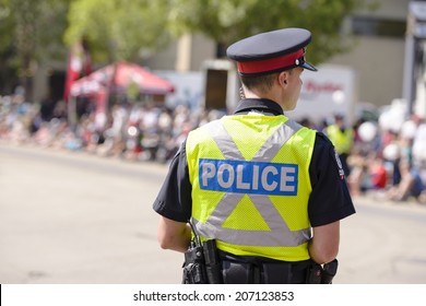 EDMONTON, AB, CANADA-July 18, 2014: Edmonton Police Officer As Seen At The K-Days Parade On July 18th, 2014. 