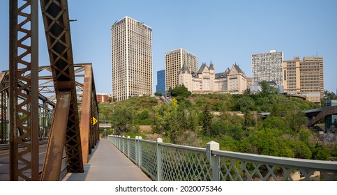 Edmonton, Alberta - July 30, 2021: View of the Hotel Macdonald in edmonton.