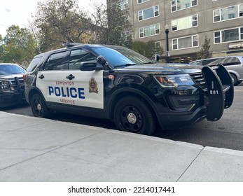 Edmonton, Canada - October 5, 2022: An Edmonton Police Service Vehicle Parked On The Street