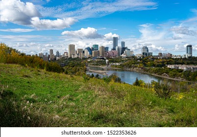 Edmonton Downtown Skyline. Taken On A Sunny Day In Early Autumn.