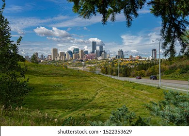 Edmonton Downtown Skyline. Taken On A Sunny Day In Early Autumn.