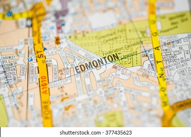 Edmonton. London, UK Map.