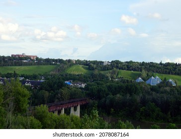                Edmonton Skyline On Bright Summer Day                