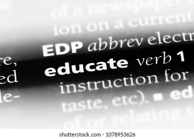 educate word in a dictionary. educate concept