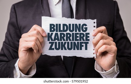 Education Career Future (in German) - Shutterstock ID 579501952