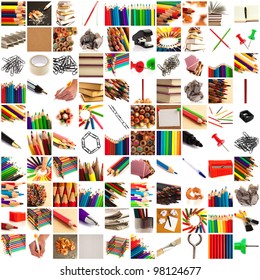 Education Composition Of Various Classroom Objects