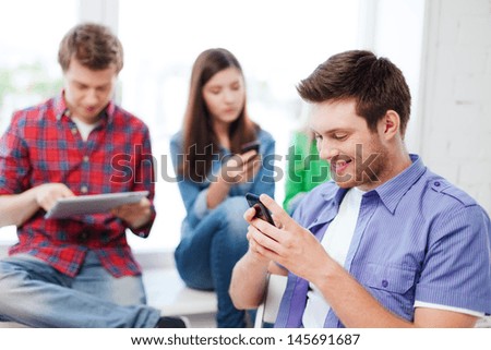 Similar – Image, Stock Photo addiction to tablets