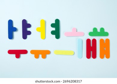 Education object. study for chidrens. numbers, words of Korean, words of English, bricks 039