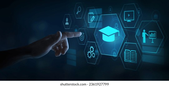 education online, univesity degree on internet, e-learning education concept, learning online