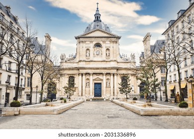 Education In Paris, France. Sorbonne University Building.