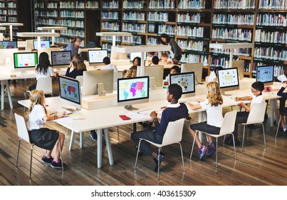 Education School Student Computer Network Technology Concept - Shutterstock ID 403615309