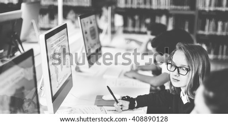 Education School Student Computer Network Technology Concept