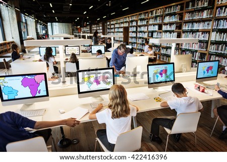 Education School Student Computer Network Technology Concept