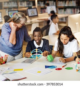 Education School Teacher Student Digital Tablet Technology Concept - Shutterstock ID 397853014