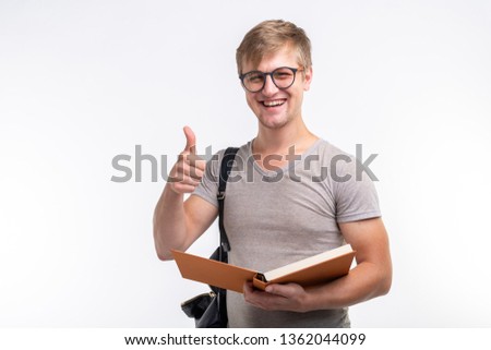 Similar – Image, Stock Photo Back to school, university student