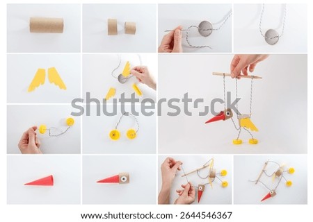 Educational bird puppet creation using recycled household materials for parenting blogs, DIY channels, school art programs, toy manufacturers, and sustainable education businesses