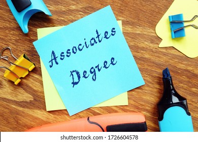 Educational Concept About Associates Degree With Sign On The Sheet.